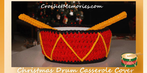 Christmas Drum Casserole Cover <br /><br /><font color=