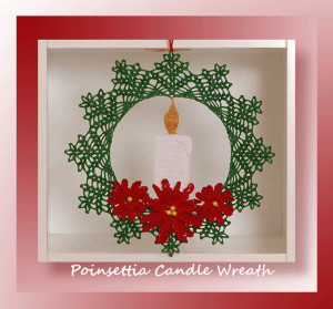 Poinsettia Candle Wreath