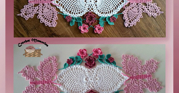 Spring Butterfly Garden Doily  <br /><br /><font color=