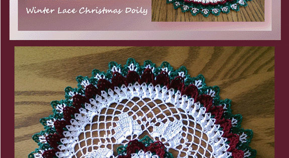 Winter Lace Christmas Doily  <br /><br /><font color=