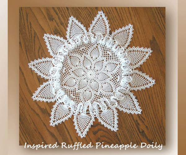 Inspired Ruffled Pineapple Doily  <br /><br /><font color=