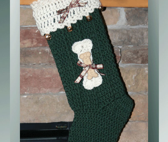Tail-Wagging Christmas Stocking  <br /><br /><font color=