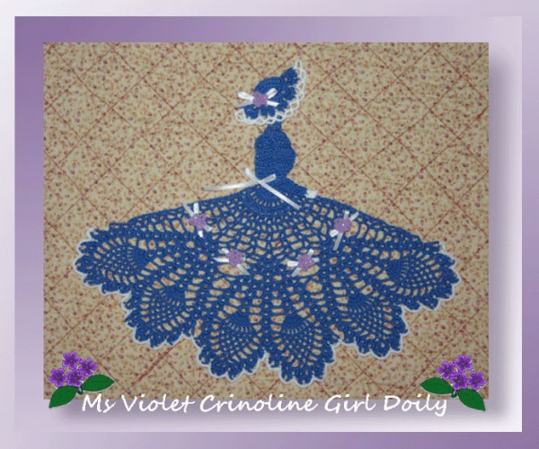Ms Violet Crinoline Girl Doily  <br /><br /><font color=