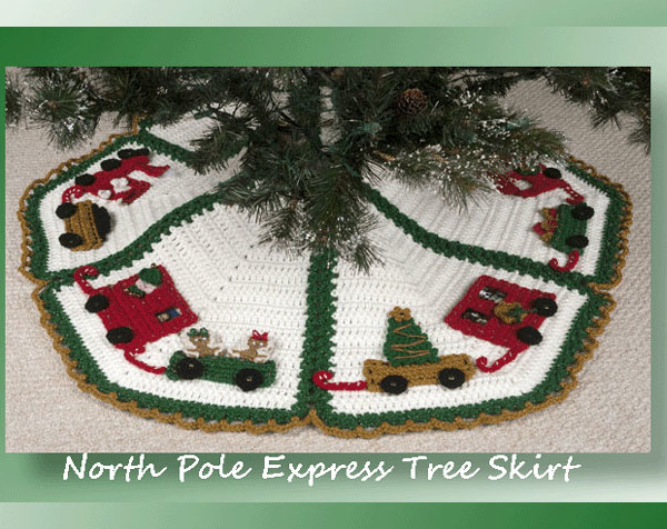 North Pole Express Tree Skirt <br /><br /><font color=