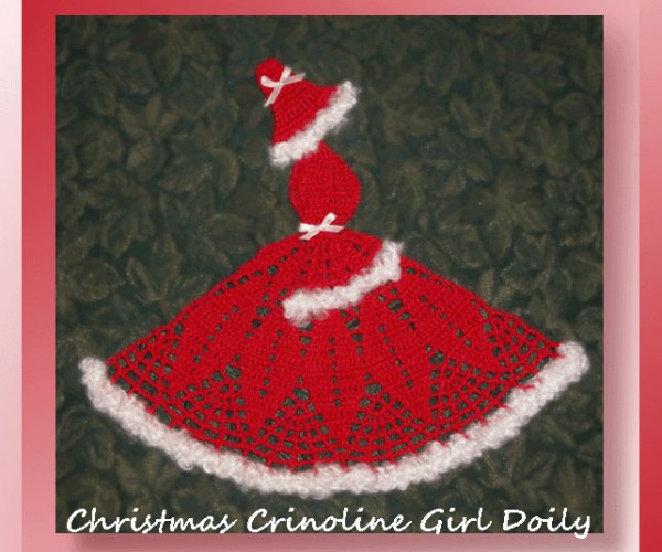 Christmas Crinoline Girl Doily <br /><br /><font color=