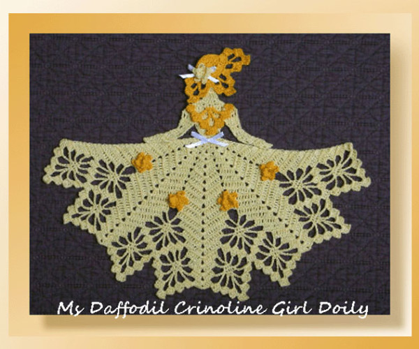 Ms Daffodil Crinoline Girl Doily  <br /><br /><font color=