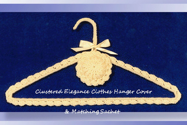 Clustered Elegance Clothes Hanger Cover & Matching Sachet  <br /><br /><font color=