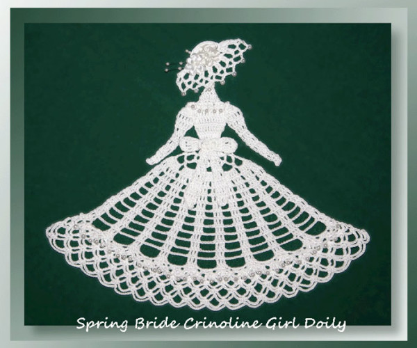 Spring Bride Crinoline Girl Doily   <br /><br /><font color=