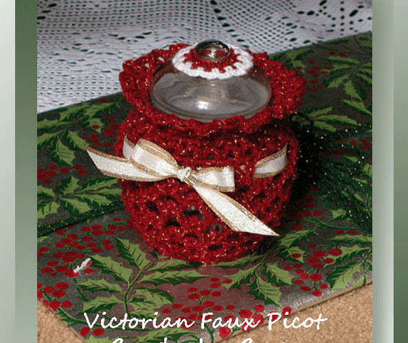 Victorian Faux Picot Candy Jar Cover  <br /><br /><font color=