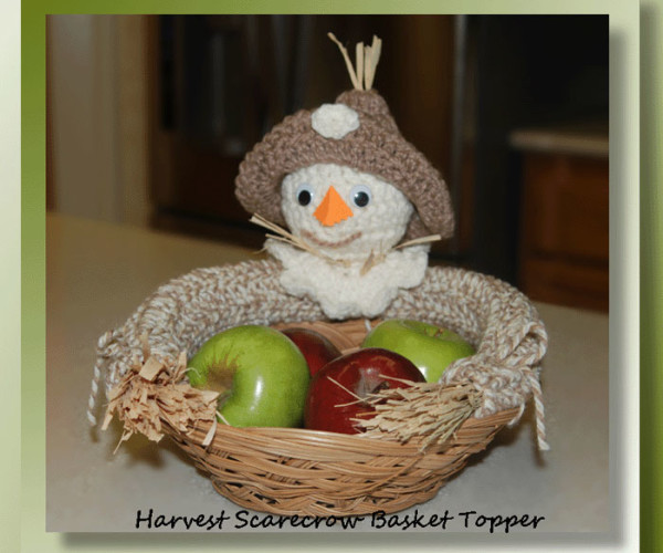 Harvest Scarecrow Basket Topper    <br /><br /><font color=