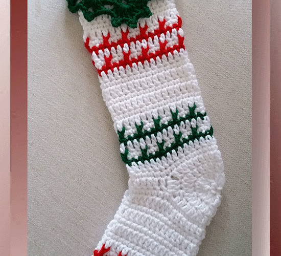 Festive Striped Christmas Stocking   <br /><br /><font color=