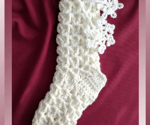 Snowy Textured Christmas Stocking  <br /><br /><font color=